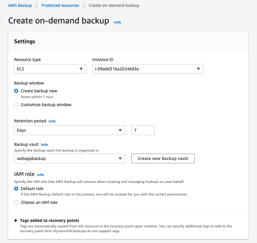 Amazon EC2 Backup and Restore using AWS Backup Amazon  Services